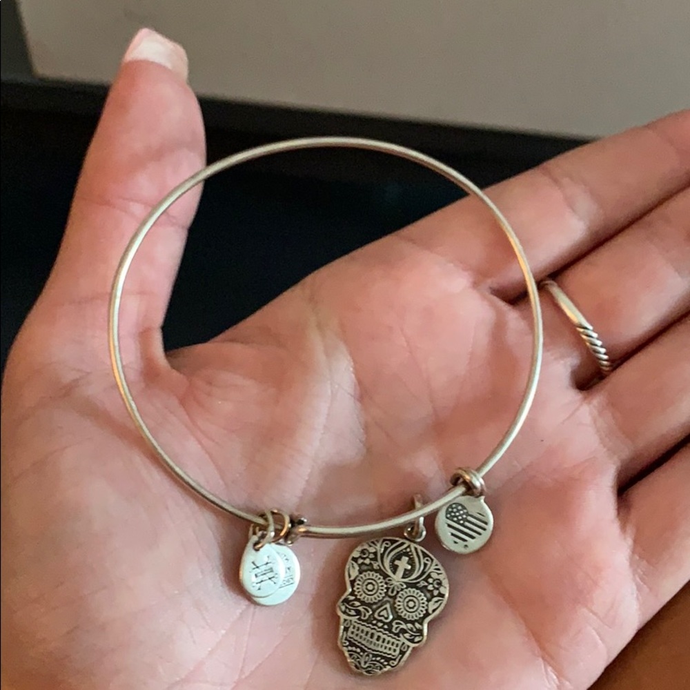 Sugar skull Alex and ani bracelet